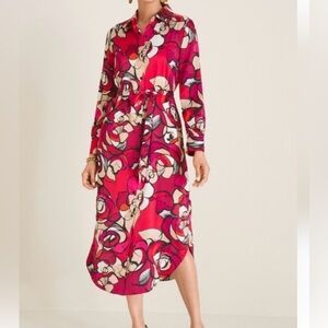 Chico's Midi Shirt Dress. Size 4 ( 20/22) NWT